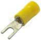Yellow 4mm Fork Crimp Terminal (Pack Of 100)