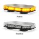 LED 12-24V Amber Emergency Light Bar With Clear Lens & Magnetic Base (246 X 172 X 49mm) 