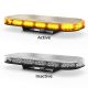 LED 12-24V Amber Emergency Light Bar With Clear Lens (380 X 172 X 64mm) 