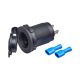 12-24V FLUSH MOUNT CIGARETTE LIGHTER SOCKET WITH BLUE LED