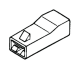 1 Pin 8mm Male Connector Housing (Pack Of 10)