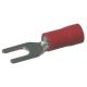 Quikcrimp 3.5mm Red Fork Crimp Terminal (Pack Of 100)