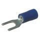 Quikcrimp Blue 4mm Fork Crimp Terminal (Pack Of 100)