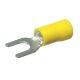 Quikcrimp Yellow 5mm Fork Crimp Terminal (Pack Of 100) 