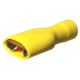 Quikcrimp Yellow 9.5mm Fully Insulated Female Blade Crimp Terminal (Pack Of 50)