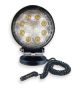 RKS 10-30V 24W (1100 Lumens) Round Flood Beam LED Worklight With Magnetic Base