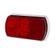 Whitevision Sm8 Series 9-33V Red LED Rear End Outline Marker Light With White Base 