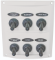 White Switch Panel With 6 Toggle Switches  
