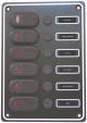 Waterproof 6 Switch Vertical Switch Panel  