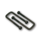 Ark 140mm X 45mm Black U-Bolt With Nyloc Nuts To Suit 45mm Square Axle 