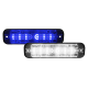 Code 3 12-24V 12 LED Blue/White Warning Light (123 X 34 X 14mm) 