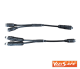 CAMERA LEAD SPLIT 2 INTO 1 (SET OF 2) [6MM CABLE] FOR REVERSE CAMERA SYSTEMS