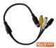 VIZISAFE 4 PIN FEMALE TO RCA FEMALE 6mm CABLE