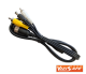 VIZISAFE 4 PIN FEMALE TO RCA MALE 6mm CAMERA CABLE
