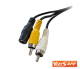 VIZISAFE 4 PIN MALE TO RCA MALE 6mm CABLE