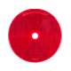 WHITEVISION 80mm RED REFLECTOR WITH CENTRAL FIXING HOLE