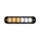 Code 3 12-24V Amber/White LED Warning Light (158 X 36 X 15mm) 