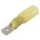 Bellanco Yellow 6.3mm Male Blade Adhesive Lined Heatshrink Terminal (Pack Of 100) 