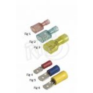 Narva Hi-Temp Blue 6.3mm Fully Insulated Male Crimp Terminal (Pack Of 50)