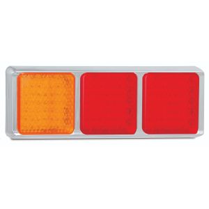 LED 12-24V Combination Tailight With Chrome Housing (350 X 120 X 32mm)
