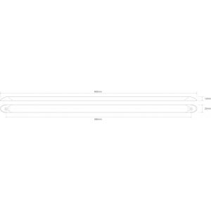 LED 24V Slimline Interior Light With Inbuilt On/Off Switch (600 X 25 X 10mm) 