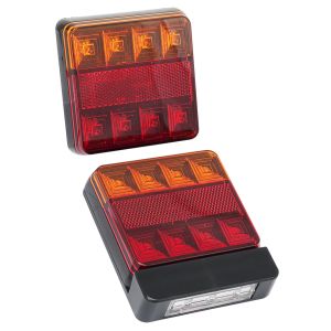 LED 12V Combination Tailight Kit With Number Plate Light (Blister Pack Of 2)