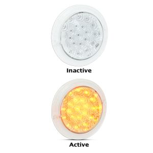 LED 12V Recessed Indicator Light With Clear Lens (130mm X 42mm Round)
