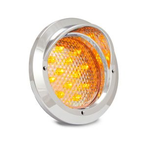 LED 12-24V Grommet Mounted Indicator Light With Chrome Bezel 
