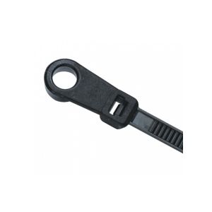 Quikcrimp 155mm X 3.7mm Black Screw Mount Cable Tie (Pack Of 100)