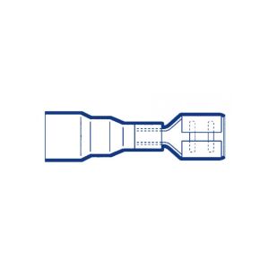Quikcrimp Blue 6.3mm Fully Insulated Female Blade Heatshrink Terminal (Pack Of 25)