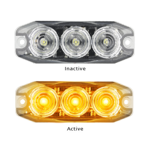 LED 12-24V Amber Emergency Flashing Light (89 X 30 X 8mm) 