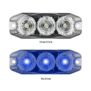 LED 12-24V Blue Emergency Flashing Light (89 X 30 X 8mm) 