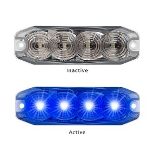 LED 12-24V Blue Emergency Flashing Light (98 X 30 X 8mm) 