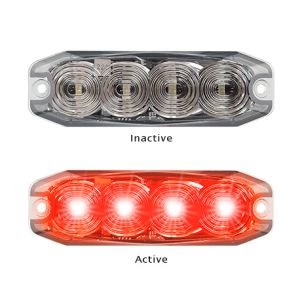 LED 12-24V Red Emergency Flashing Light (98 X 30 X 8) 