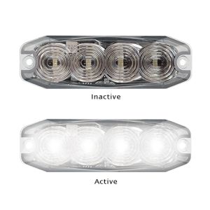 LED 12-24V White Emergency Flashing Light (98 X 30 X 8mm) 