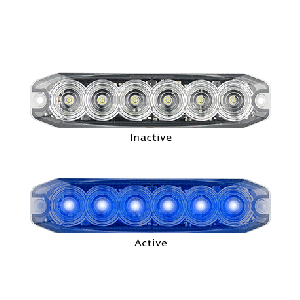 LED 12-24V Blue Emergency Flashing Light (131 X 30 X 8mm) 