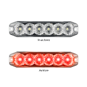 LED 12-24V Red Emergency Flashing Light (131 X 30 X 8mm) 