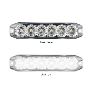 LED 12-24V White Emergency Flashing Light (131 X 30 X 8mm) 