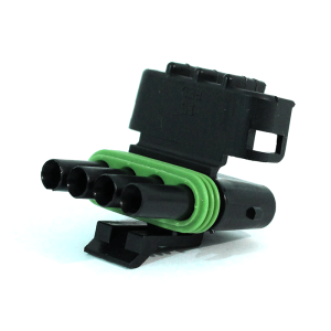 Quikcrimp 4 Pin Inline Weatherpack Female Connector Housing (Pack Of 50) 