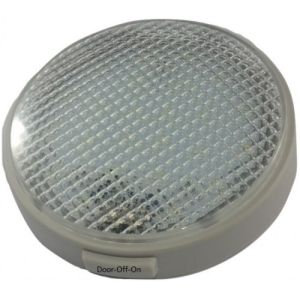 Q-LED 10-28V Cool White On/Off/Door Round Interior Light (100 X 24mm) 