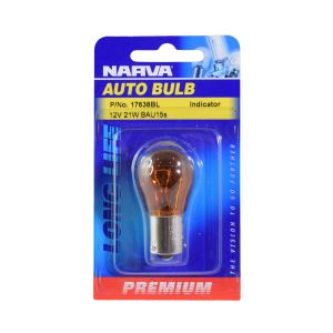 Narva Premium 12V 21W BAU15S Globe (Blister Pack Of 1)