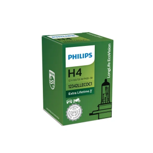 Philips Long Life Eco Vision 12V 60/55W H4 P43T QH Globe (Pack Of 1) 