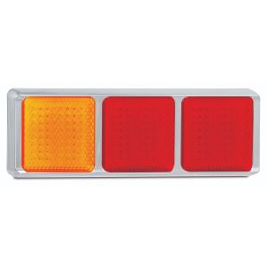 LED 12-24V Combination Tailight With Chrome Housing (415 X 145 X 31mm)