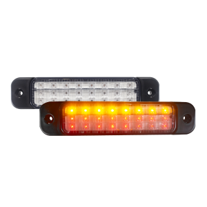 PETERSON 9-32V COMBINATION TAILIGHT WITH CLEAR LENS (224 x 48 x 20mm)