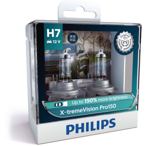 PHILIPS 12V 55W+150% XTREME VISION H7 QH GLOBE (BLISTER PACK OF 2)