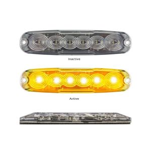 Led 12-24V Rear Indicator Light With Clear Lens