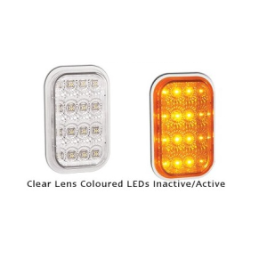 LED 12-24V Grommet Mounted Indicator Light With Clear Lens 