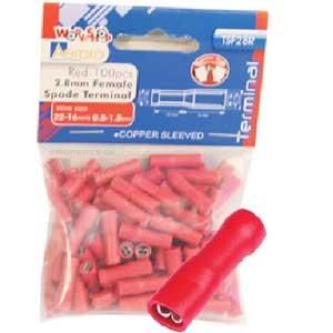 Aerpro 2.8mm Red Male Spade Terminal (Pack Of 100)