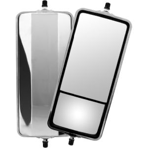 Britax 16" Stainless Steel Twin Flat/Convex West Coast Mirror Head 