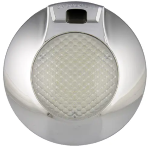 LED 12V Interior Light With Chrome Bezel And On/ Off Door Switch (143mm X 40mm Round)